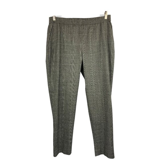 Theory Korene SP Black Multi Wales Flannel Pants L Wool & Elastane - Picture 1 of 4